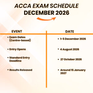 ACCA exam schedule december 2026