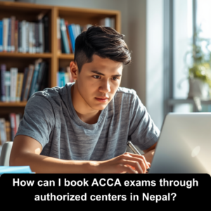 How can I book ACCA exams through authorized centers in Nepal?