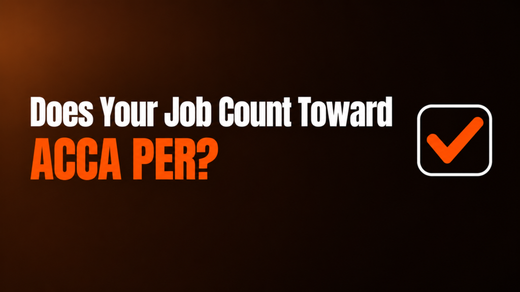 Does Your Job Count Toward ACCA PER_