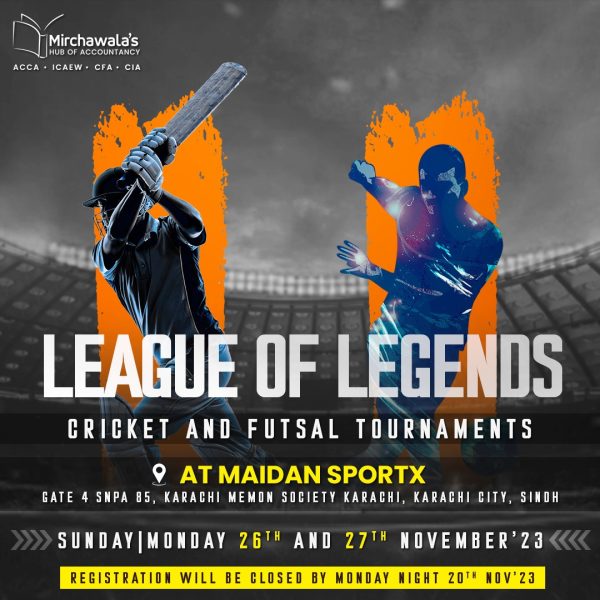 event-Leagues Of Legends, Cricket & Futsal